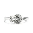 thumbnail image 2 of 14K White Gold Knot Solitaire Engagement Ring Setting, 2 of 2