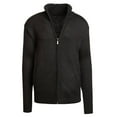 thumbnail image 5 of Alta Men's Casual Long Sleeve Full-Zip Mock Neck Sweater - Black Jacket - S, 5 of 5