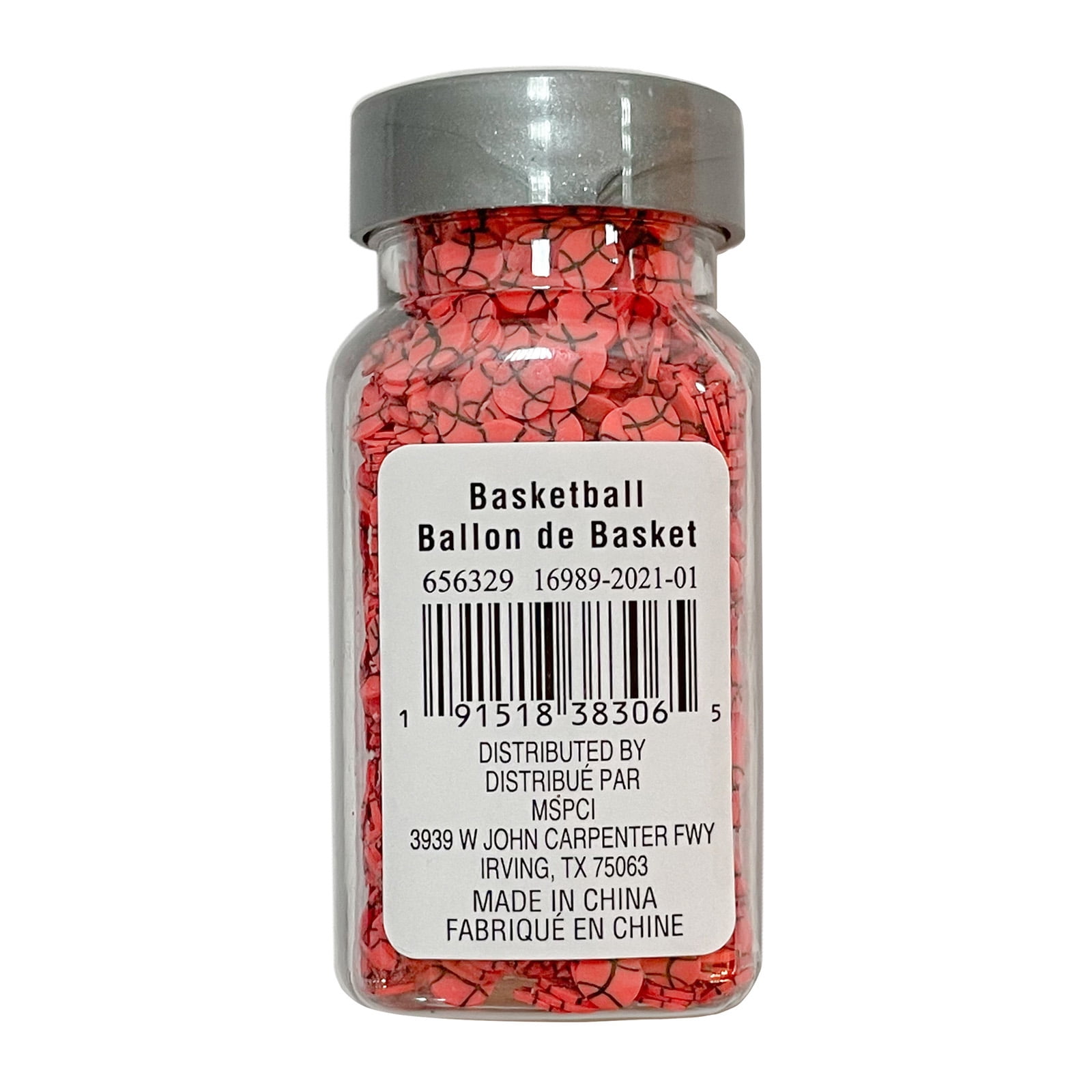Recollections Basketball Specialty Glitter Shapes, 12 Pack