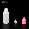 thumbnail image 3 of PE 20ml Liquid Dropper Bottle Eye Dropper Container with Cap, Pink 20 Pack, 3 of 5