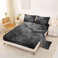 thumbnail image 2 of Feelyou Western Spooky Bat King Sheets, Vintage Gothic Halloween Bedding, Gray Black, 4pcs, 1 Flat Sheet, 1 Fitted Sheet and 2 Pillowcases, 2 of 5