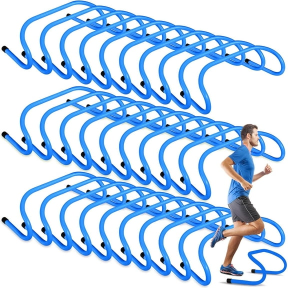 30 6" Speed Hurdles Agility Training Hurdles Practice Agility Hurdles for Kids, Athletes, Basketball, Baseball, Soccer, Football Indoor Outdoor Sports Equipment