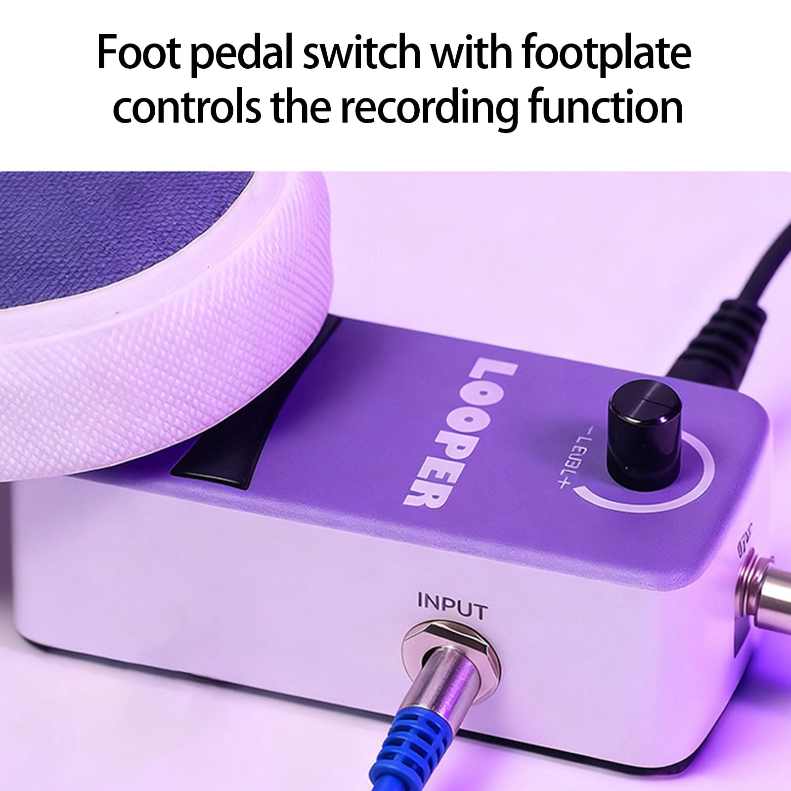Compact Loop Recording Pedal Portable Guitar Effects Device Alloy Texture for Practice and Creative Performances