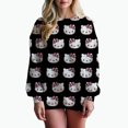 thumbnail image 1 of Sudadera con estampado de gran tamaño para mujer, sudadera holgada de estilo anime de otoño 2024, sudaderas con capucha de alta calidad con estampado de Hello Kitty para niña, 1 of 1