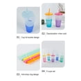 thumbnail image 6 of Aosijia 5 Pcs Color Changing Cups with Lids Straws 24 oz Reusable Bulk Tumblers Plastic Cold Cups for Adults Kids for Party and Travel, 6 of 11