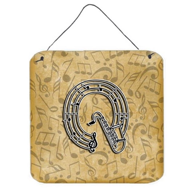 Letter Q Musical Instrument Alphabet Wall and Door Hanging Prints