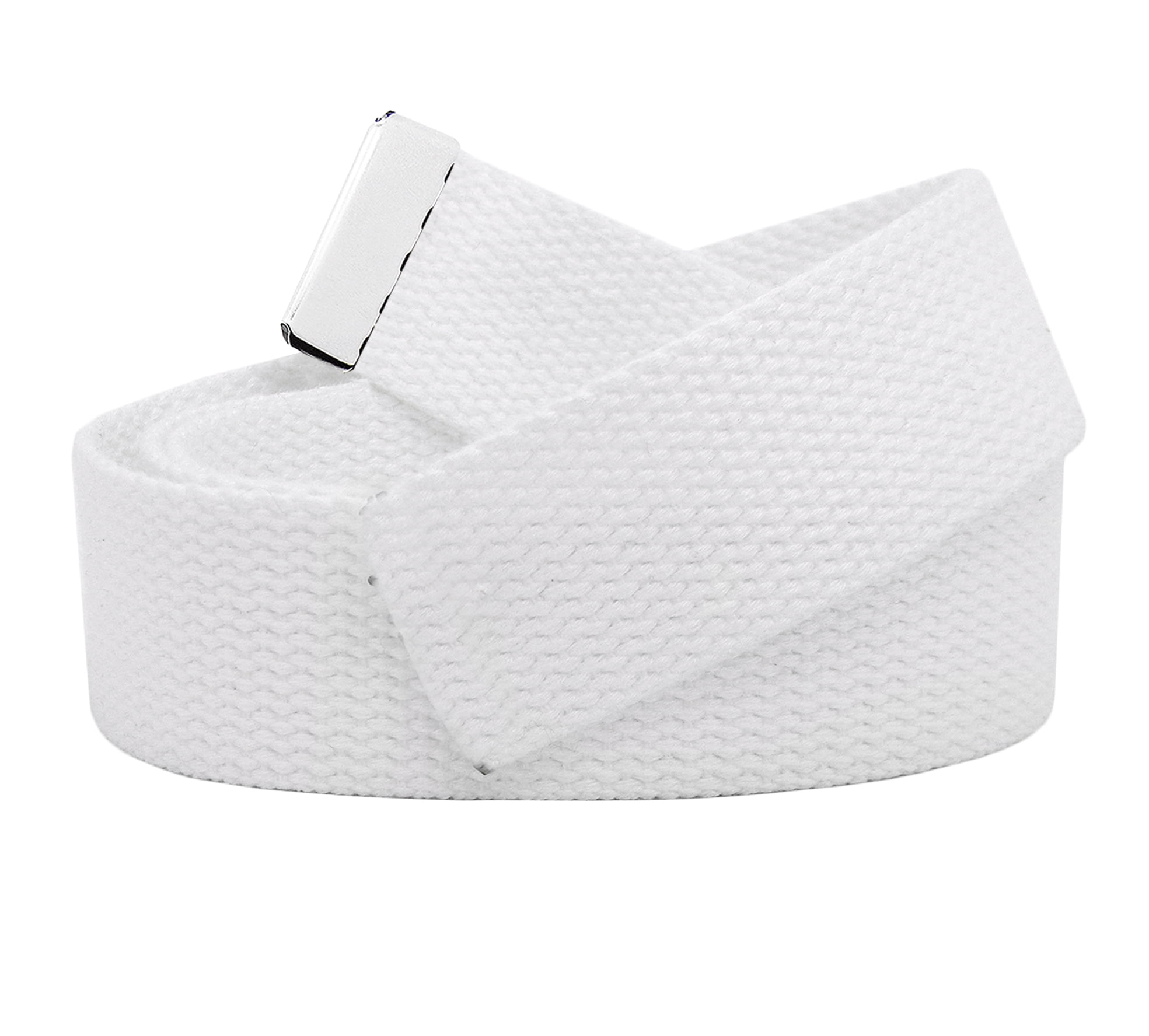 Width Web 1.25 Canvas Belt Tip Small Replacement White Silver Military