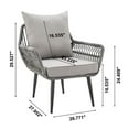 thumbnail image 2 of Manhattan Comfort Cannes 3-Piece Rattan Patio Conversation Set in Gray, 2 of 5