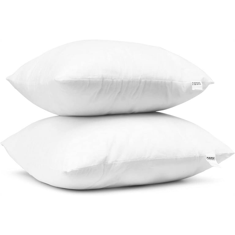 raajsee 18X18 Pillow Inserts Set of 2,Premium Micro Cotton Fabric Stuffer  Square - Down Throw Pillow Insert Stuffing for Decorative Cushion