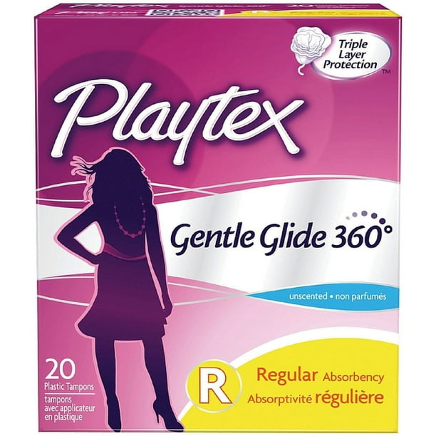Playtex Gentle Glide 360 Unscented Regular Absorbency Tampons 20 ea