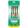 thumbnail image 2 of GUM Multi-Clean Toothbrush, Soft Multi-Level Bristles, Medium Head, 4 Count (Pack of 3), 2 of 7
