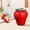 red-Free Size/A, variant on Cute Strawberry Shaped Ceramic Storage Jar Sealed Lid Food Container for Tea Spice Candy Snack Grains Also Works as Flower Vase Home Desktop Vanity Shelf Decor Festival Holiday Birthday Gift