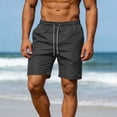 thumbnail image 5 of EOYWHK Denim Shorts with Pockets Elastic Waist Mens Casual Shorts Soft Lightweight Breathable for Casual Lounge Home Active Wear Black, Size XXXXL, 5 of 9