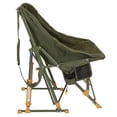 thumbnail image 5 of GCI Outdoor Fleece Rocker Sherpa Rocking Camping Chair with Cup Holder, Olive, 5 of 13