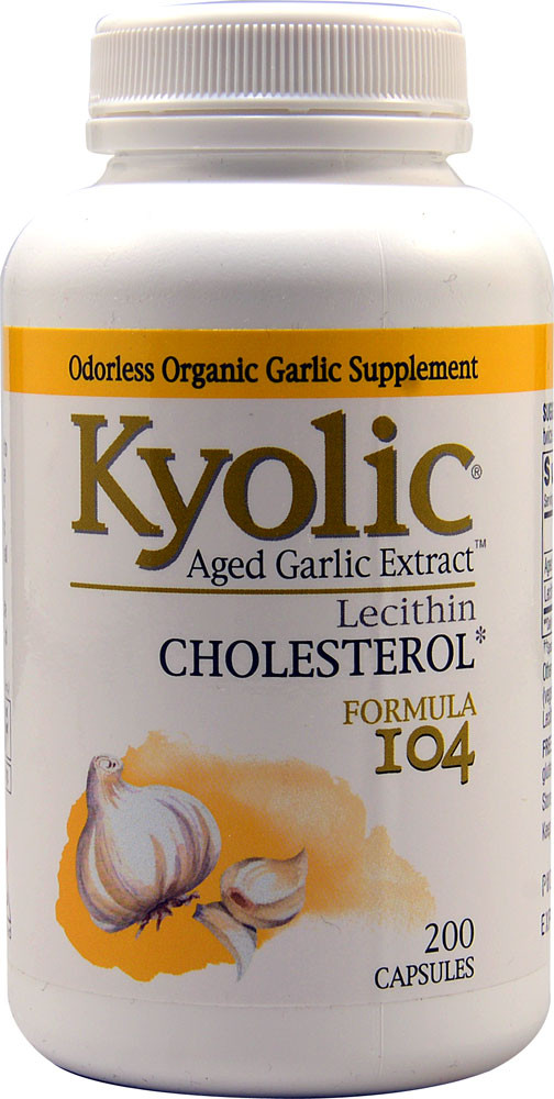 Kyolic Aged Garlic Extract Cholesterol Formula 104 200 Capsules