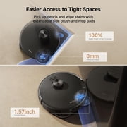 MOVA P50 Pro Ultra Robot Vacuum Cleaner Combo, Removable and Liftable Mop,Anti-Tangle,Self Drying-Black