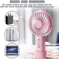 thumbnail image 5 of Ventilador de mano portátil, mini ventilador de mano con USB recargable, rosa, 5 of 5