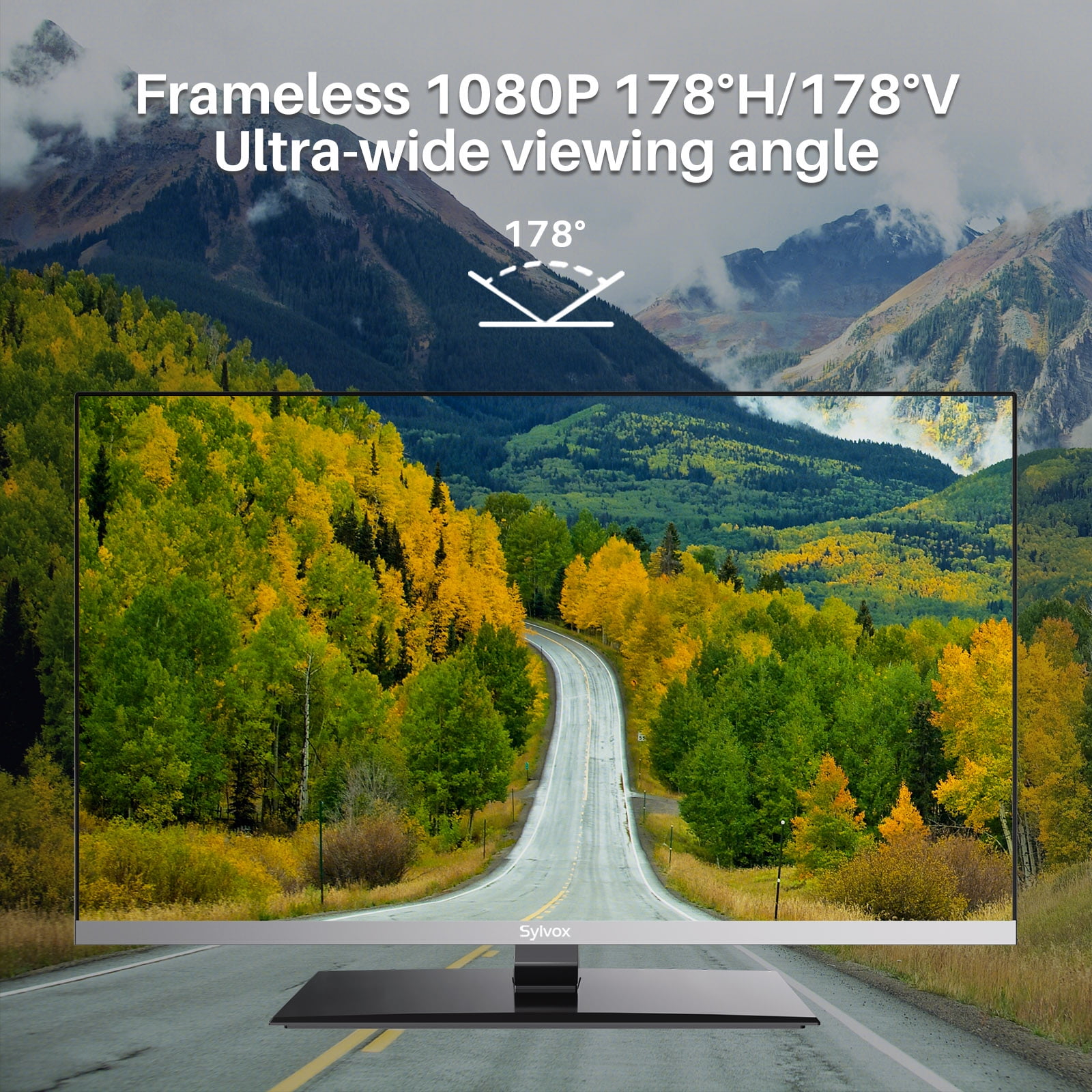 Sylvox 32”Smart RV TV, 12V Television with DVD Player, 1080P FHD Google TV with Voice Assistant, Google cast, ATSC NTSC, AC DC Powered, Limo Series