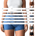 thumbnail image 5 of Gsakboxl Womens Shorts Women High Waist Solid Color Stretch Denim Shorts Classic 5 Pocket Casual Jean Hot Pants Blue, 5 of 10