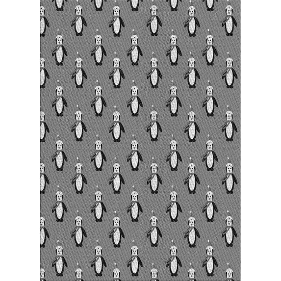 Ahgly Company Machine Washable Indoor Rectangle Transitional Grey Gray Area Rugs, 3' x 5'
