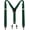 Dark Green, variant on 1.4u201c Wide Suspender with 4 Strong Clips Adjustable Braces