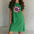 thumbnail image 4 of LEKEK 4Th of July Outfits for Women Short Sleeve Crew Neck Oversized Nightgowns American Flag Printed Midi Sleep Dress Loose Fit Patriotic Lounge Sets, 4 of 6