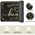 thumbnail image 5 of Black Cooking Sets Kitchen Mats Set of 2, Seasonal The Kitchen is The Heart of The Home Holiday Party Low-Profile Floor Mat for Home Kitchen - 17x29 and 17x47 Inch, 5 of 6