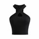 thumbnail image 2 of Txlixc Chaleco de estilo simple ajustado para mujer, tops cortos sin mangas con cuello halter Txlixc Sexy, 2 of 6
