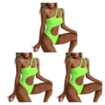 thumbnail image 4 of Qarigey Bikinis para mujer, transpirables, sin cables, reemplazo Irregular para niñas, Color sólido, fiesta en la piscina, traje de baño Type1 NO1, 4 of 6