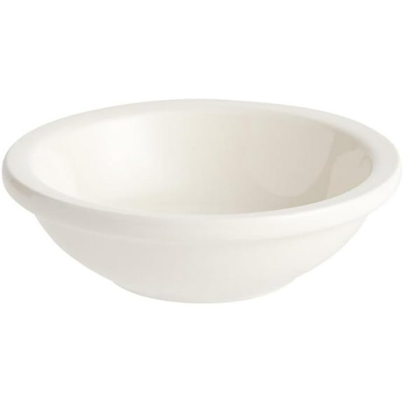 Soro Essentials- Set of 36 Ceramic 4-1/4" American White Victoria Wide Rim Fruit Bowl 3 oz. Ivory Color- China Fruit Bowl for Kitchen Counter for Cake Dessert Nuts Snack Salad