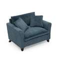 thumbnail image 7 of Lazy sofa chair, comfortable single-person sofa chair, with a backrest and soft seat cushion, having armrests on both sides, suitable for living room and bedroom - Blue, 7 of 7