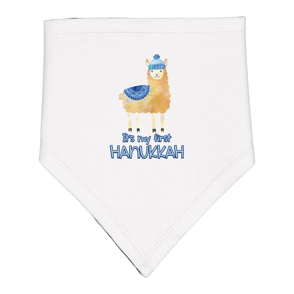 Inktastic It's My First Hanukkah Baby Bandana Bib