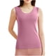 thumbnail image 2 of Ropa interior térmica para mujer, informal, lisa, sin mangas, cuello redondo, alta elasticidad, mantiene el calor, ropa interior de poliéster para mujer, 2 of 3