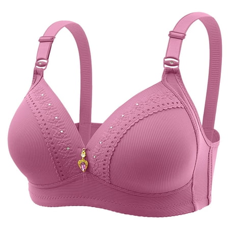 

CAICJ98 Lingerie For Women Ultimate Lift Wireless Bra Wirefree Bra with Support Full-Coverage Wireless Bra for Everyday Comfort Purple B