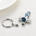 thumbnail image 4 of Rose Flower Urn Cremation Urn Keychain for Ashes Rose Flower Cross Funeral Keepsake Urn Keychain for Human/Pet, 4 of 6