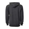 thumbnail image 2 of Independent Trading Co. Icon Unisex Lightweight Loopback Terry Full-Zip Hooded Sweatshirt SS1000Z Charcoal Heather M, 2 of 2
