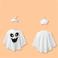 thumbnail image 5 of Gunia Kids White Ghost Hooded Cape For Boys Girls 2 Piece Halloween Costumes Cloak Cute Party Dress Up Outfits Poncho,Size 4-8 Years, 5 of 7