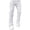 A-White721, variant on Mens Distressed Fringe Jeans Flare Full Length Mid Rise Denim Pants Durable Streetwear Urban Casual Stacked Jeans