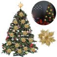 thumbnail image 4 of Adornos Flores Artificiales Con Clip Y Tallo 14 Cm para Árboles Navidad, 4 of 9