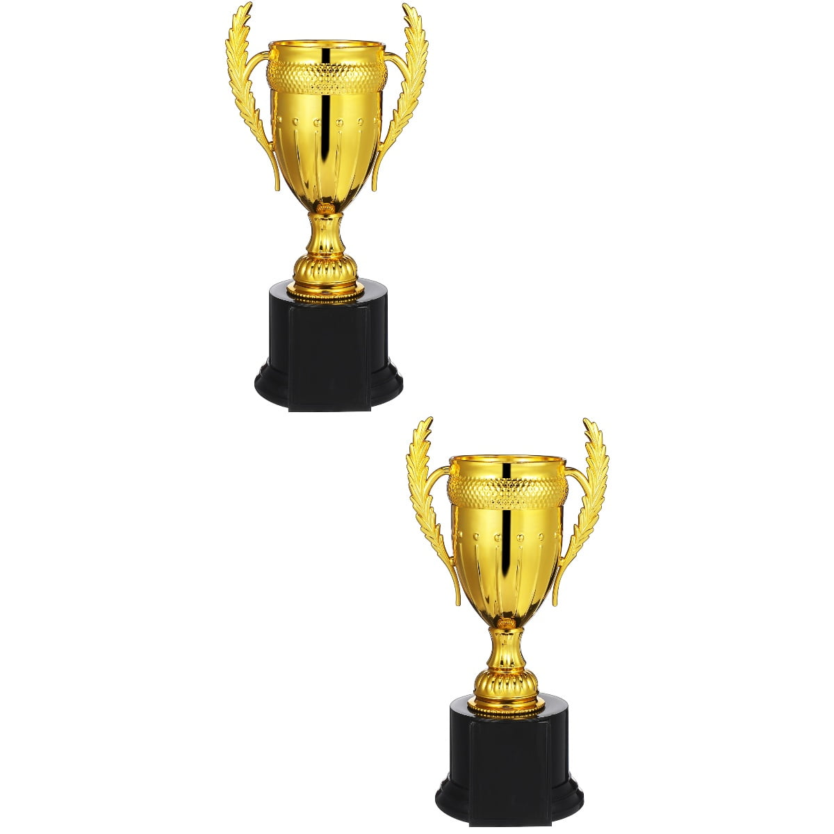Worgeous 2pcs Golden Trophy Plastic Trophy Cup Award Trophy Party Trophy Decor Trophy Cup Model For Sports Competition