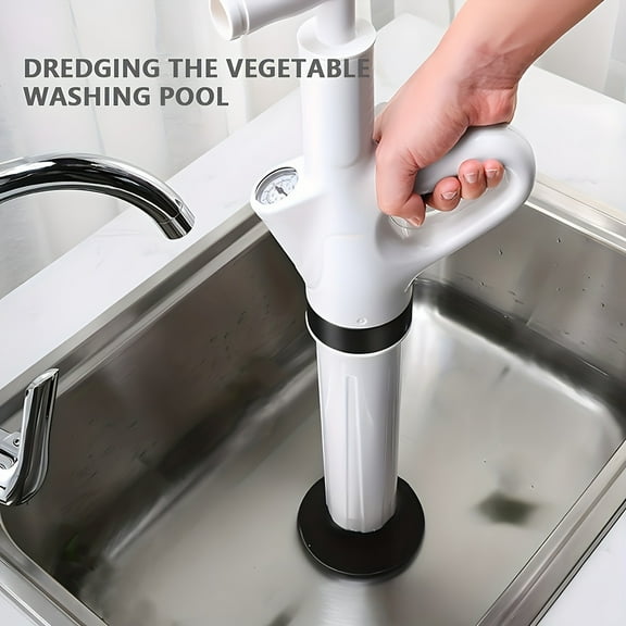 Heavy-Duty Drain Jet Gun | 1pc Powerful Toilet Plunger for Bathroom, Sink, Floor Drains - Adjustable Pressure, Durable Plastic, No Electricity Needed