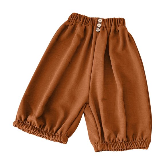 IFNWSV Sweatpants for Girls Solid Color Cuffed Elastic Waist Thin and Breathable Pants for Mosquito Prevention Khaki 4-5 Years