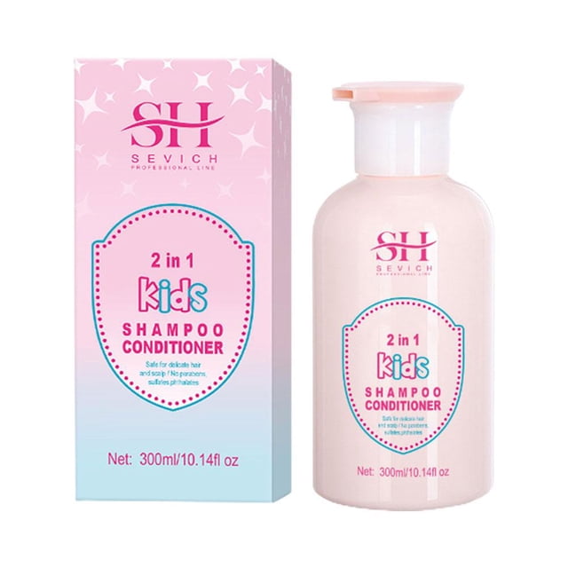 EZLIFE Champú para niños Champú y acondicionador 2 en 1 Suave y sin lágrimas F9H8