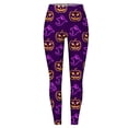 thumbnail image 3 of Halloween Leggings for Women Elastic High Waist Funny Print Slim Fit Tights Pants Workout Yoga Pants, 3 of 4