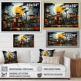 thumbnail image 4 of Designart "Chronicles of Pygmy Village in Africa Yellow III" People Framed Wall Art Decor - Global Blue African Tribal Hallway Framed Wall Art Decor, 4 of 6
