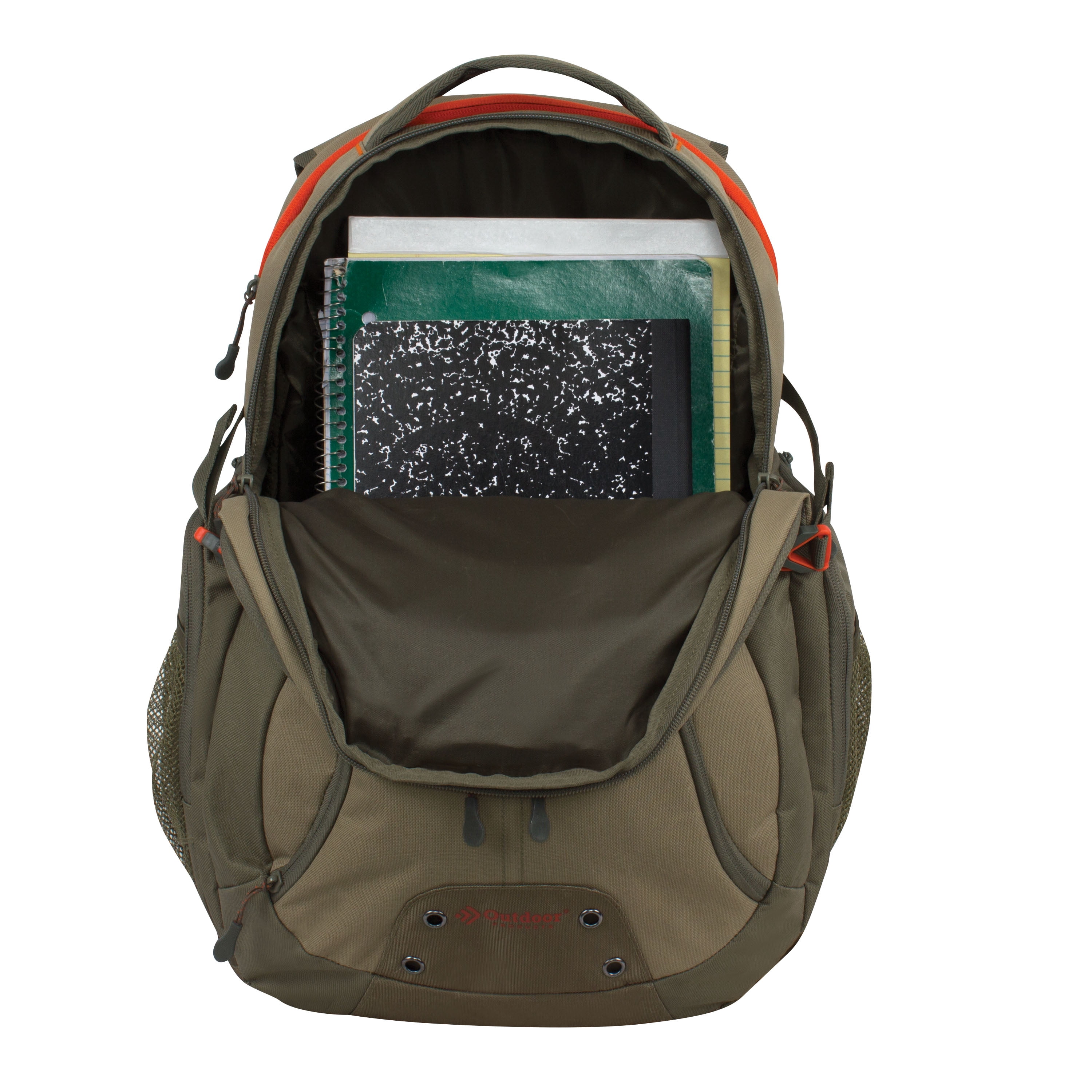 Outdoor Products Vector 2.0 19'' Backpack, 6 Pocket Daypack, Unisex, Green, Adult, Teen, Polyester