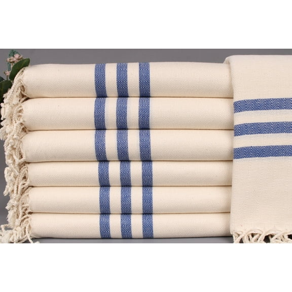 Turkish Bath Towel, Embroidered Beach Towel, Sax Blue Towel, Striped Towel, 40x71 Inches Pool Towel, Gym Towel, Wedding Towel,