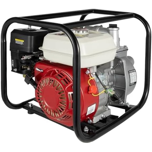 Trash Pump 2 inch, 6.5HP Gas Powered Water Pump, 4-Cycle Engine with Inlet Pipe Connection & Outlet Pipe Connection, Transfer Pump for Garden Farm Irrigation$$Garden & Patio