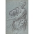 thumbnail image 3 of Annibale Carracci 17x24 Black Modern Framed Museum Art Print Titled - Study for an Angel (1600-1602), 3 of 5