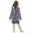 thumbnail image 7 of FORMRS Niños Bathrobe Unisex Hooded Robe Soft Plush Pajamas Sleepwear, Size 7-9T, Bloom Flowers, 7 of 7